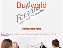 Tablet Screenshot of busswald-personal.at